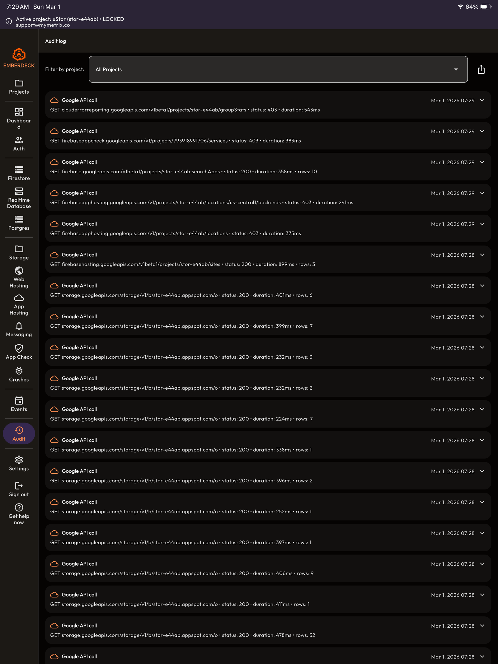 EmberDeck admin users screen